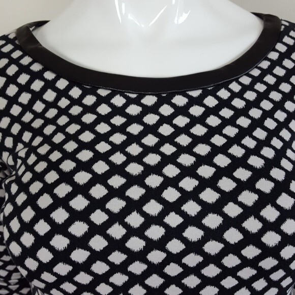 New York & Company Black & White Skater Dress - Picture 6 of 8